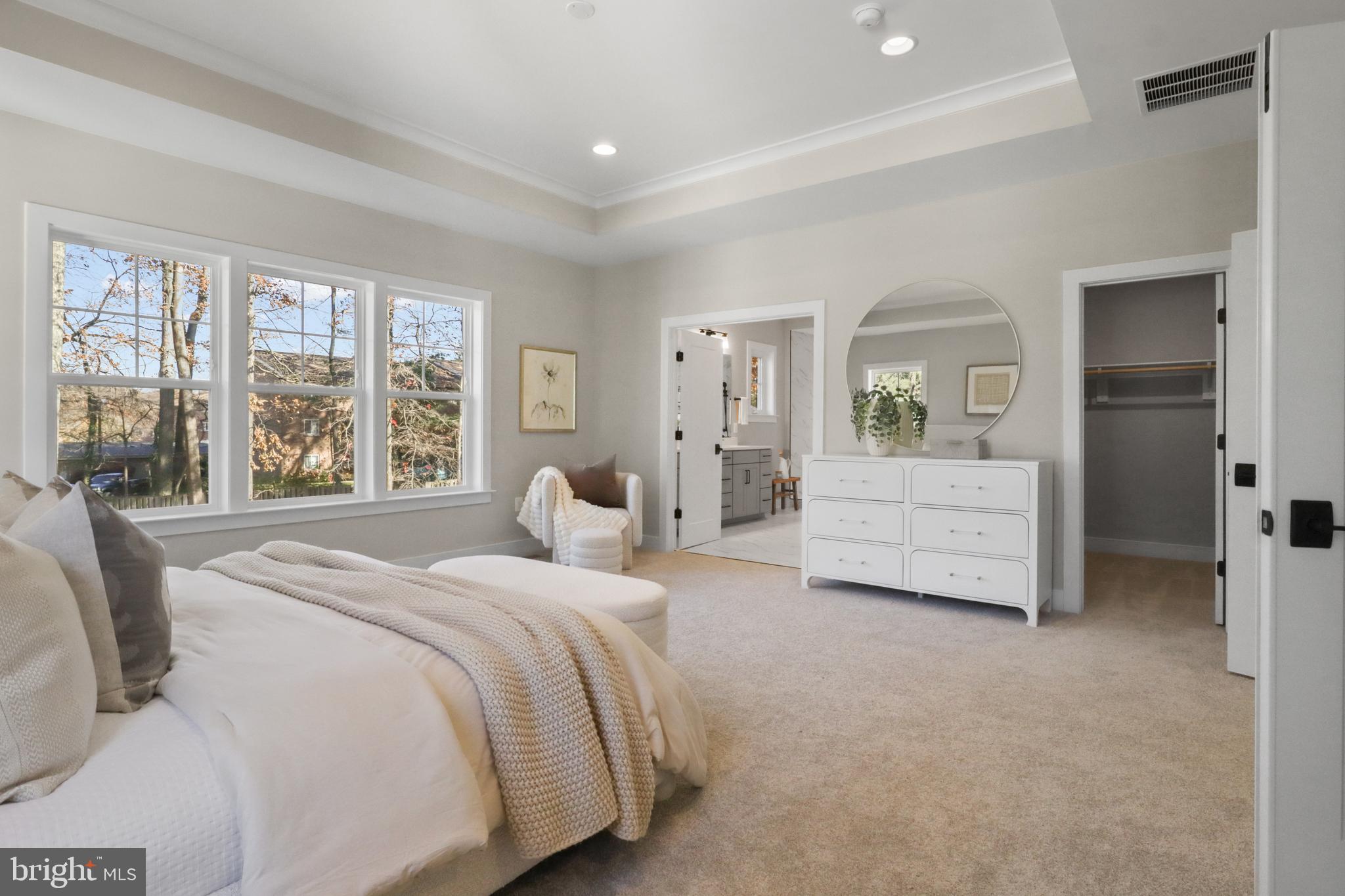 602 Kingsley Road Southwest Vienna, VA 22180 - Photo 33 of 79 a bedroom with bed and a large window