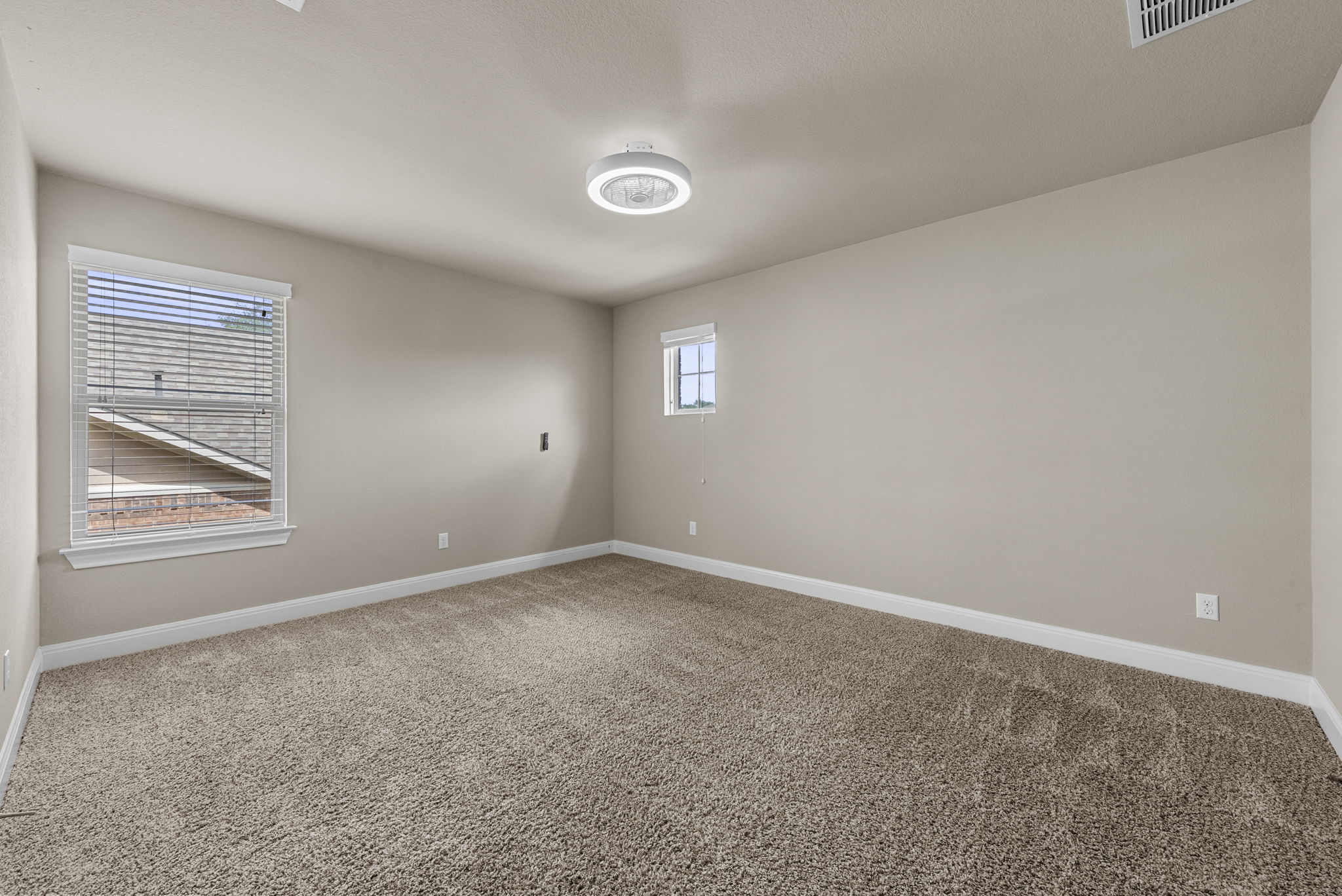 4401 Trinity Woods Street Leander, TX 78641 - Photo 24 of 37 A well-proportioned room with plush carpeting and natural illumination from two distinct windows.