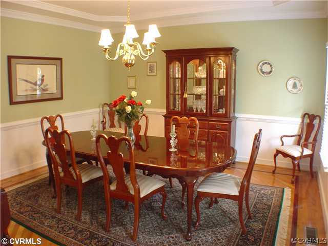 2030 Thornleigh Road Midlothian, VA 23113 - Photo 7 of 12 Dining Room - This dining room is rich with detail
