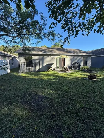 a backyard of a house