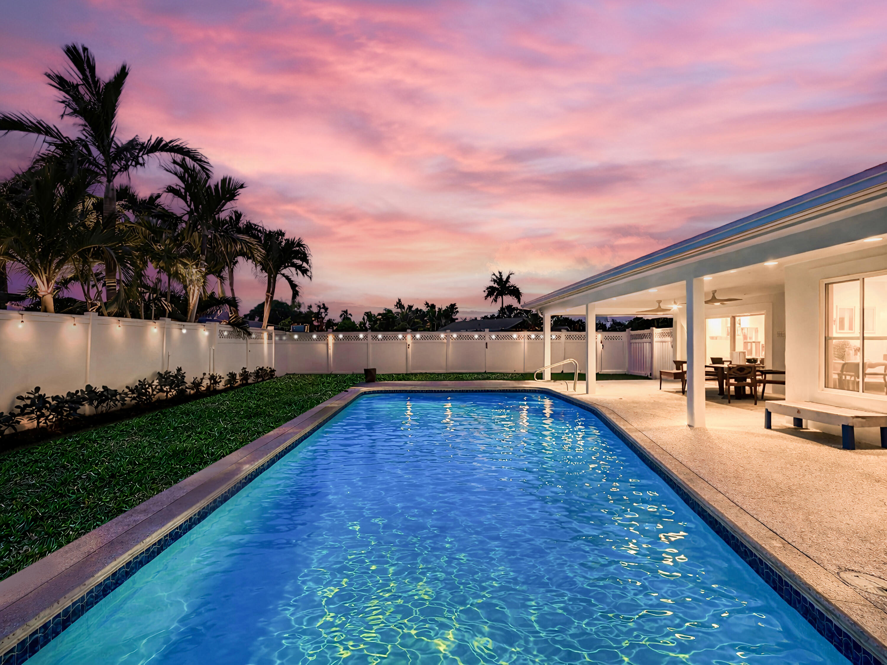 1098 West Camino Real Boca Raton, FL 33486 - Photo 35 of 55 Virtual Twilight Backyard