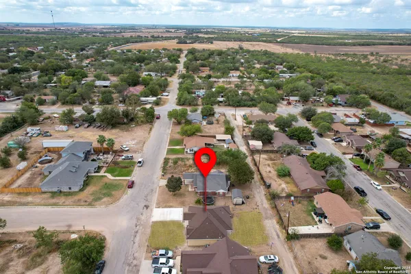 an aerial view of multiple house