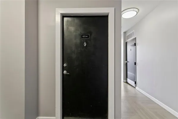 view of a bathroom from a hallway