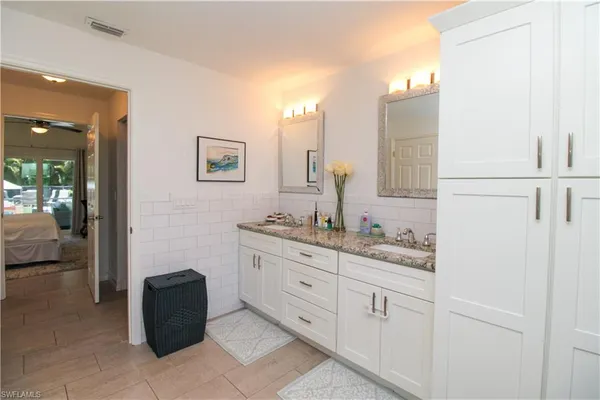 a view of a bathroom with a shower