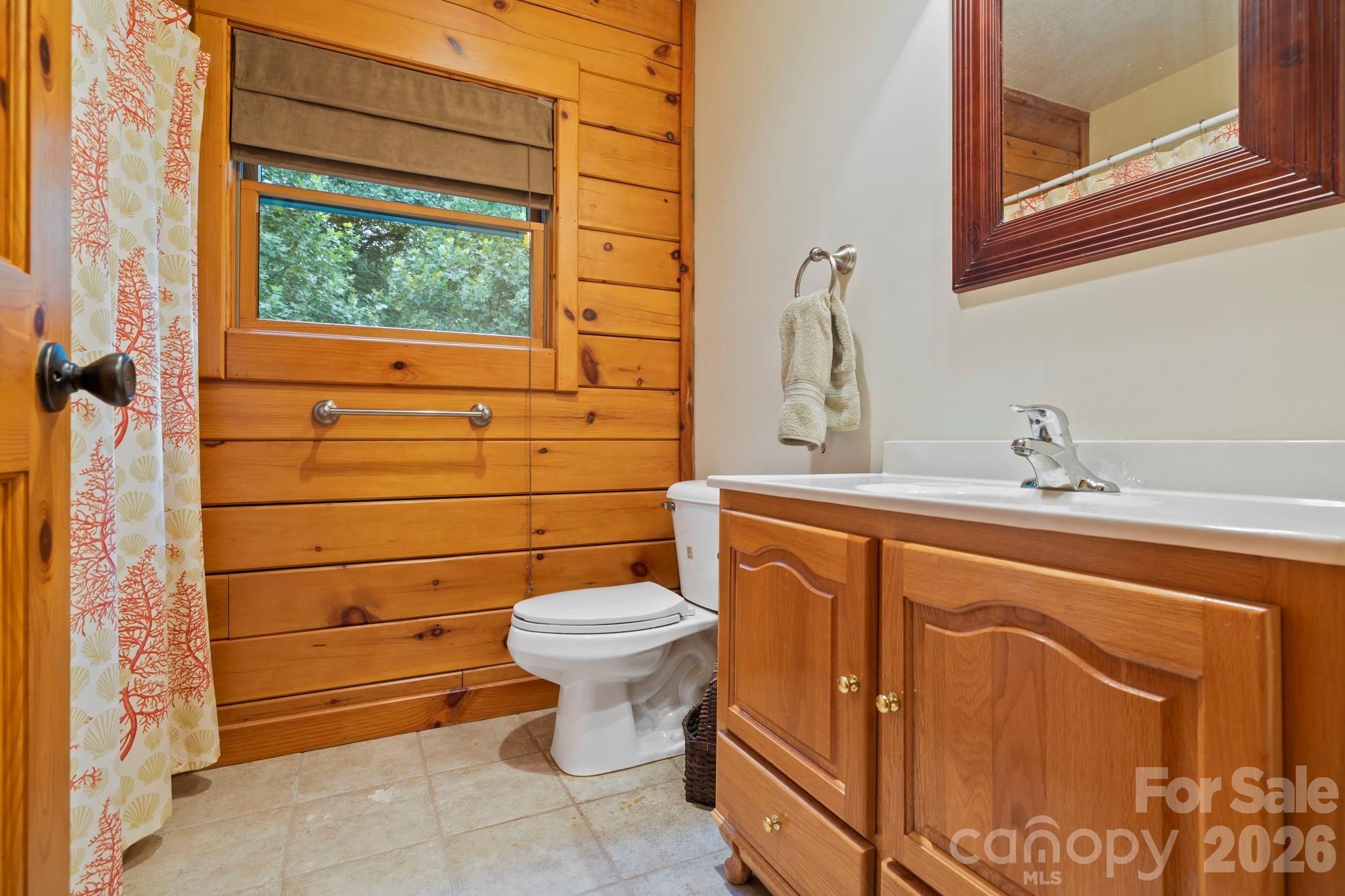 266 Rhododendron Drive Saluda, NC 28773 - Photo 19 of 35 a bathroom with a sink toilet and shower