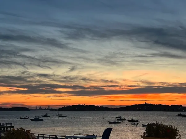 a view of empty room with mountain view