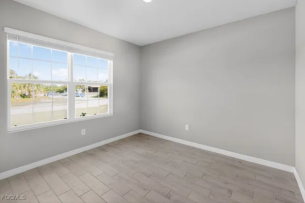 an empty room with a window