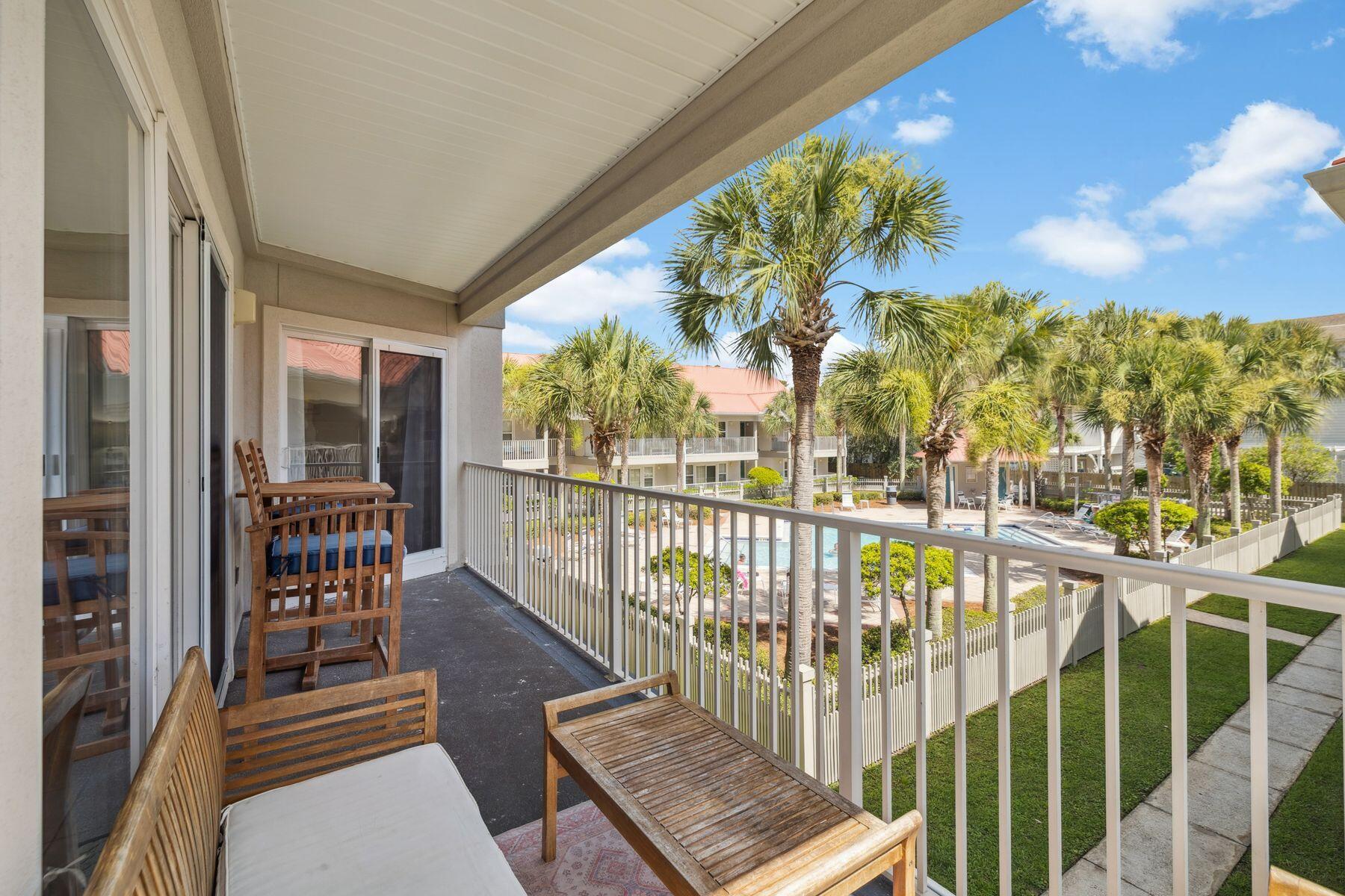 82 Sugar Sand Lane, Unit B4 Santa Rosa Beach, FL 32459 - Photo 14 of 25 Large Balcony with Pool Views