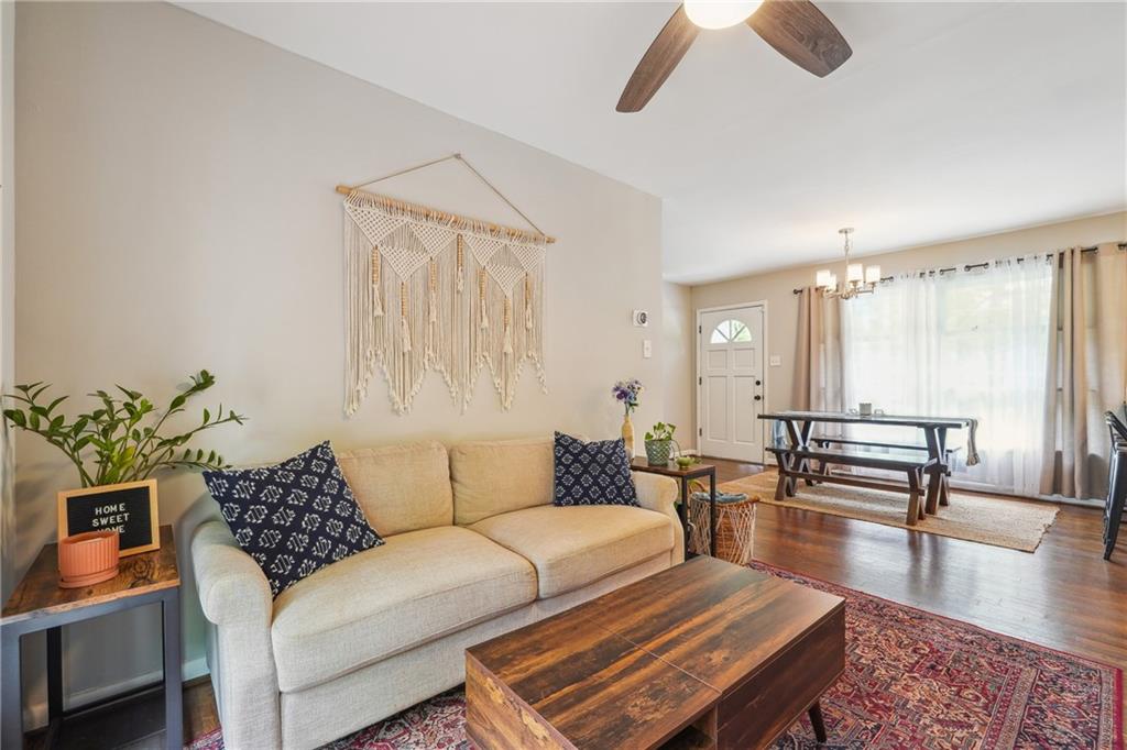 3483 Glensford Drive Decatur, GA 30032 - Photo 10 of 24 a living room with furniture and wooden floor