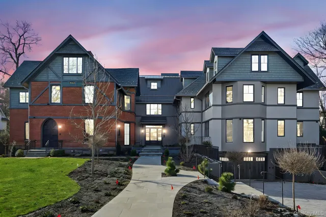 a front view of a house