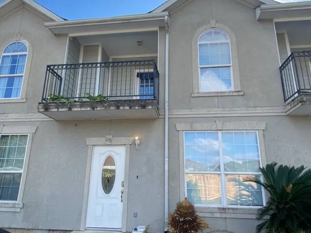 a front view of a house with entryway