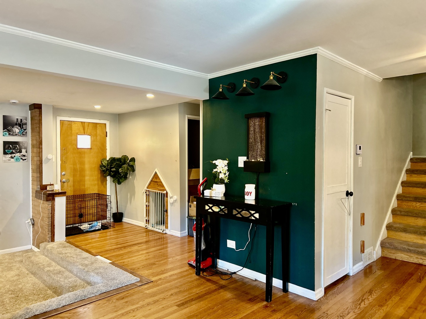 17308 Forestway Drive East Hazel Crest, IL 60429 - Photo 13 of 27 a living room with closet and a wooden floor