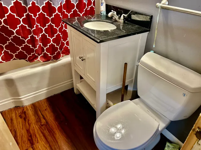 a room with storage and utility