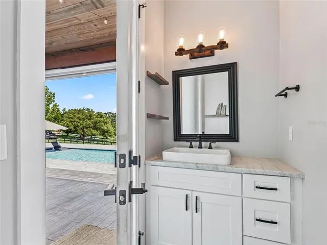 a view of a lake with a mountain in the background