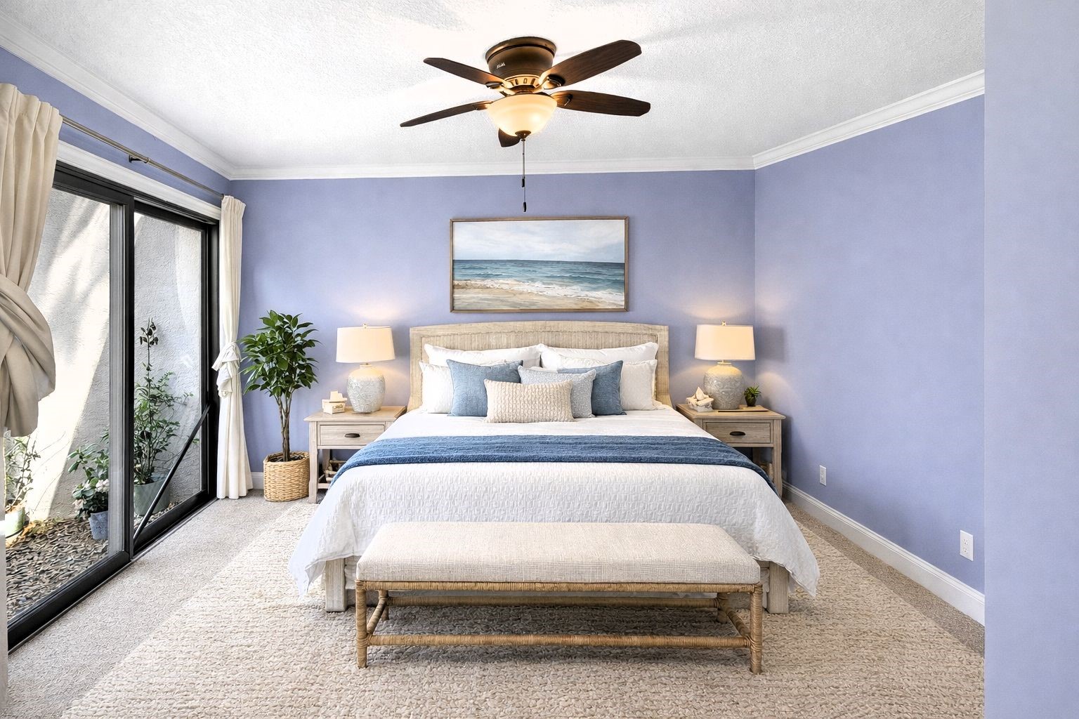 3301 Sea Marsh Road, Unit 3301 Amelia Island, FL 32034 - Photo 31 of 58 a bedroom with a bed and a chandelier