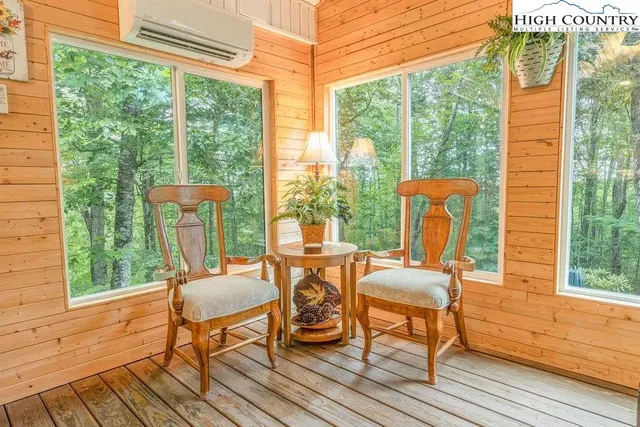 a outdoor view with a sitting space