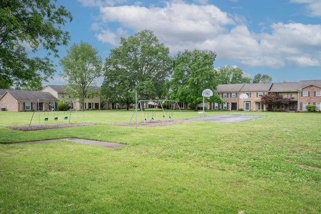 a house view with a garden space