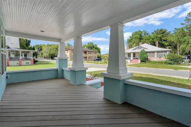a view of an outdoor space with seating area