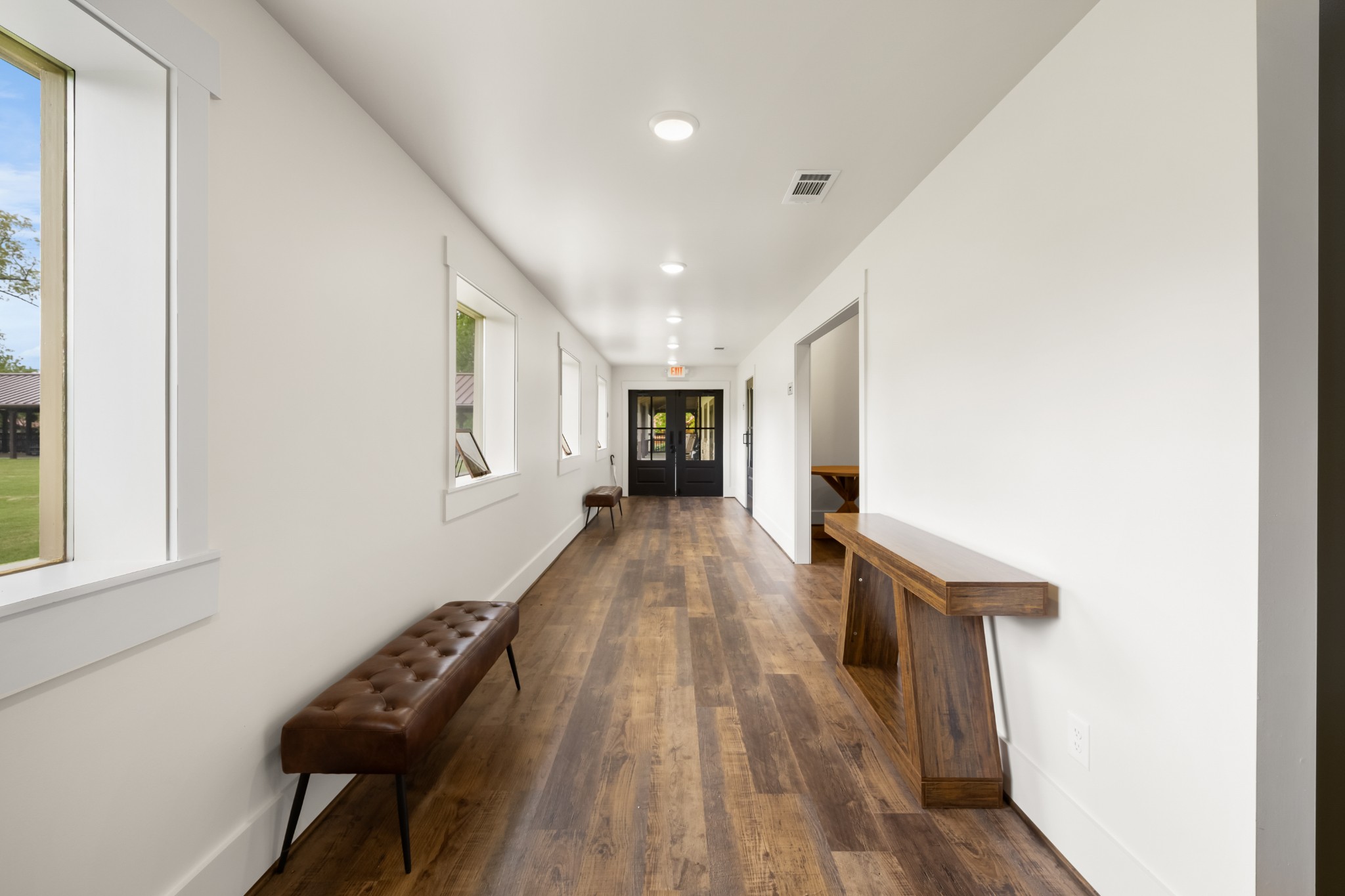 1249 Gulf Road Spencer, TN 38585 - Photo 65 of 98 a view of a hallway with wooden floor and staircase