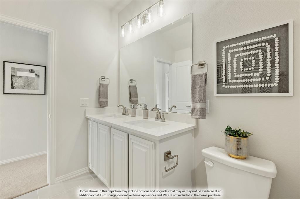 5230 Rutherford Drive Midlothian, TX 76065 - Photo 35 of 35 a bathroom with a sink a toilet and mirror