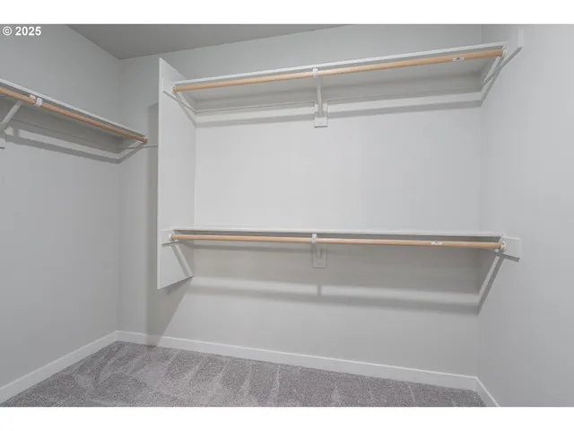 a view of small space with racks on the wall