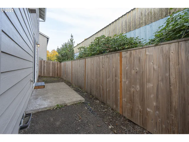 a view of wooden fence