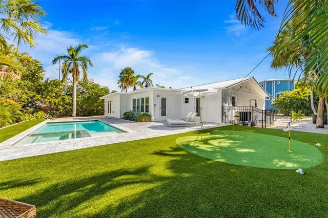 a view of a house with a swimming pool
