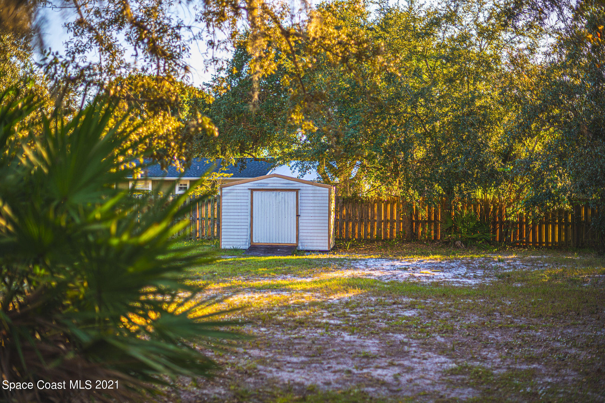 3748 Turtle Mound Road Melbourne, FL 32934 - Photo 58 of 68 a view of a yard with large trees