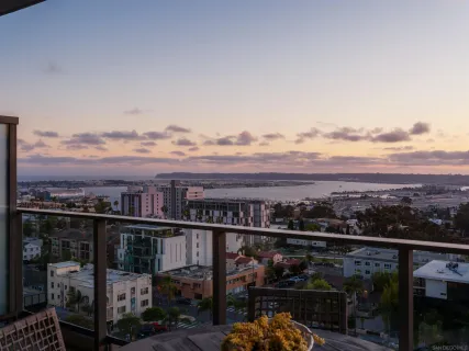 a view of city from balcony