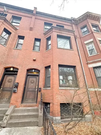 a front view of a building