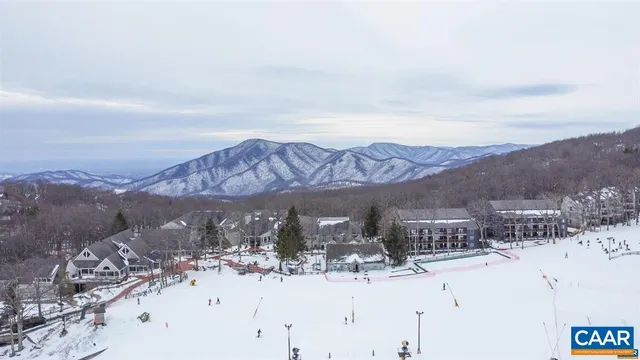 a view of a terrace with a snow