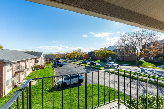 a view of a balcony with outdoor space