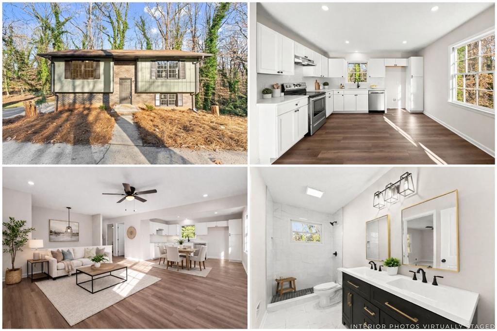 a view of living room and kitchen with furniture