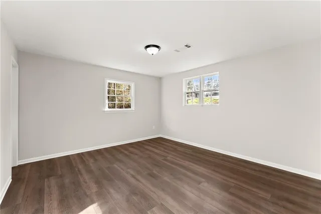 an empty room with a window