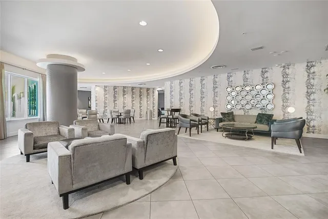 a view of a city with tall buildings