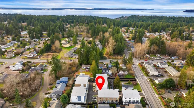 a view of city with lots of trees