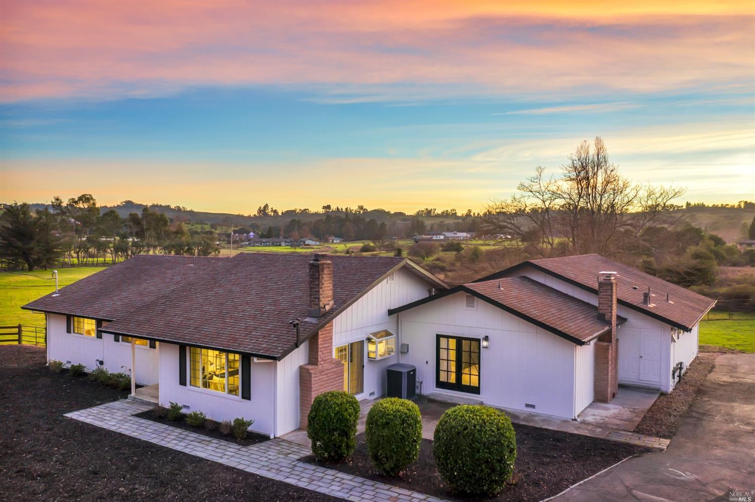a aerial view of a house