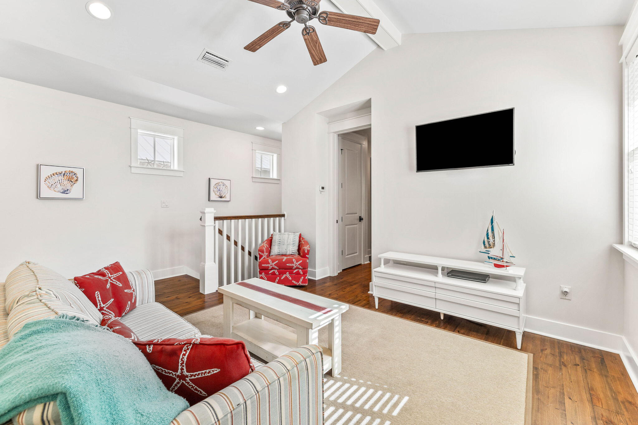 17 Red Basil Drive Santa Rosa Beach, FL 32459 - Photo 21 of 59 a bedroom with furniture and a flat screen tv