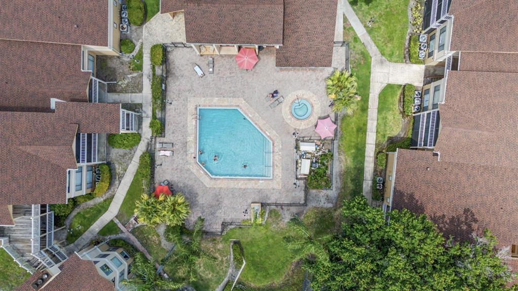 1550 South Belcher Road, Unit 525 Clearwater, FL 33764 - Photo 28 of 28 an aerial view of residential house with outdoor space and swimming pool