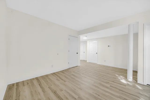 wooden floor in a room