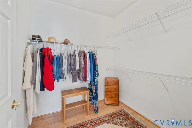 a view of a walk in closet