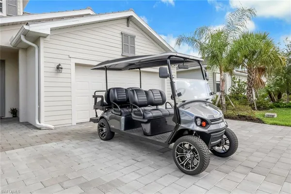 a car parked in front of a house