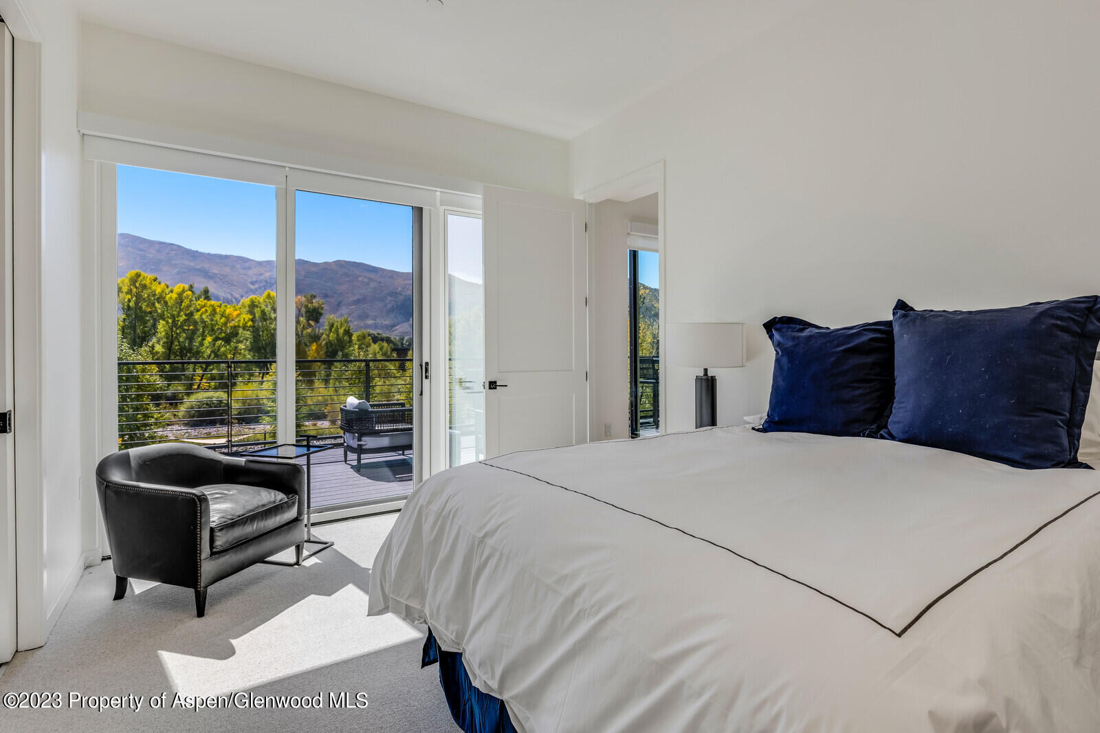 22860 2 Rivers Road, Unit 370 Basalt, CO 81621 - Photo 13 of 27 a bedroom with a bed and glass window