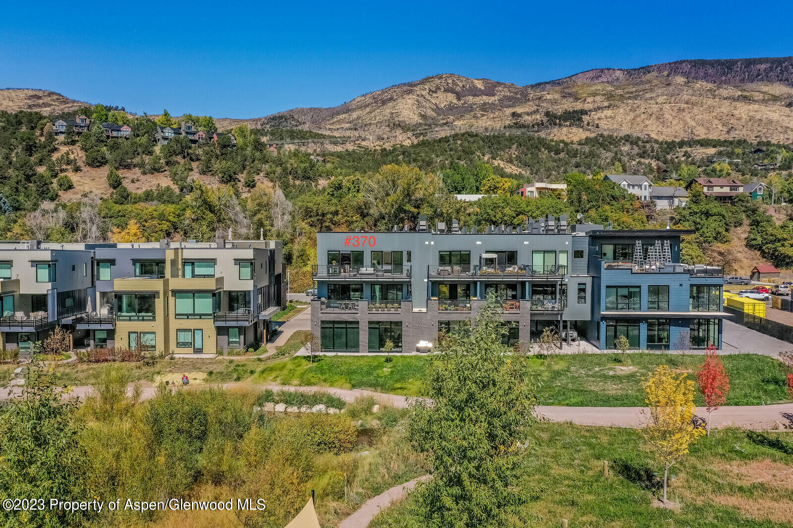 22860 2 Rivers Road, Unit 370 Basalt, CO 81621 - Photo 25 of 27 an aerial view of residential houses with outdoor space and trees