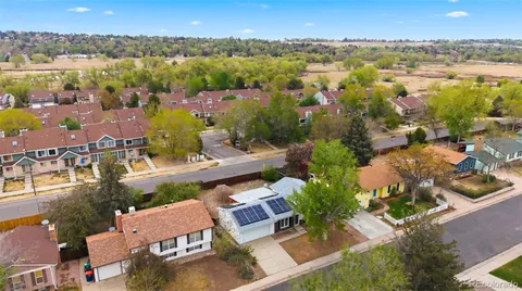 an aerial view of multiple house