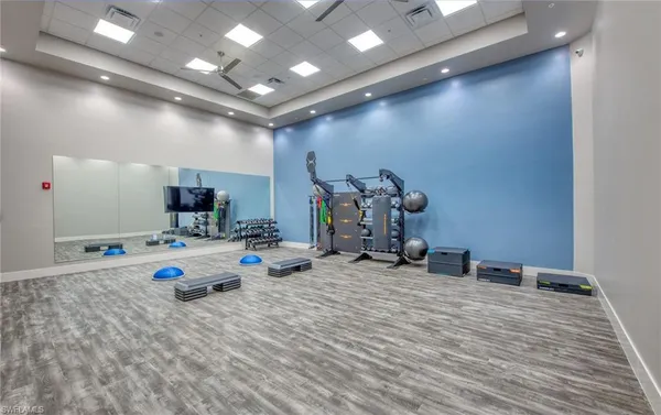 a view of an outdoor space and tennis court