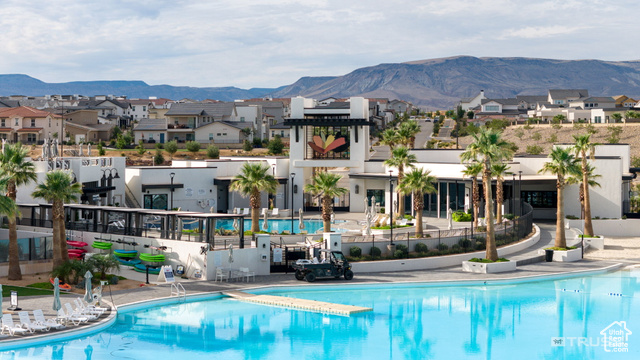 961 West Akoya Pearl Road, Unit 201 St. George, UT 84790 - Photo 43 of 67 Community pool featuring a mountain view and a residential view
