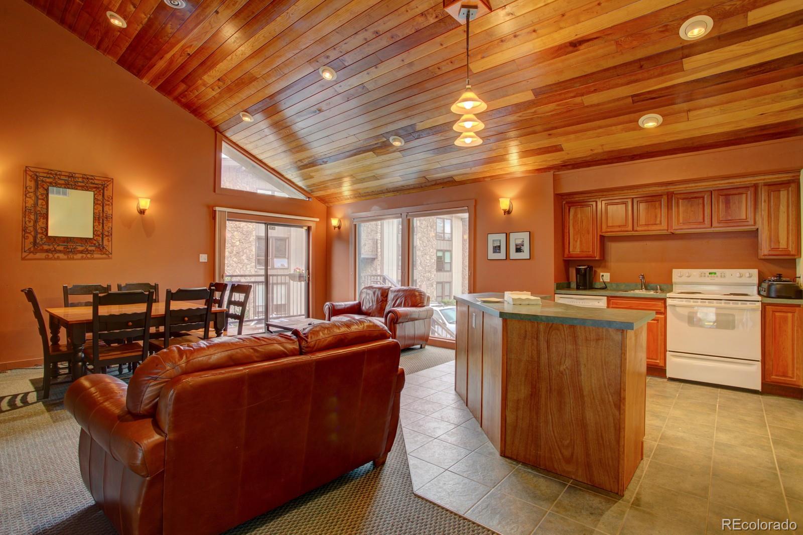 120 E Lane, Unit 109 Dillon, CO 80435 - Photo 37 of 39 a living room with furniture a flat screen tv and next to a window