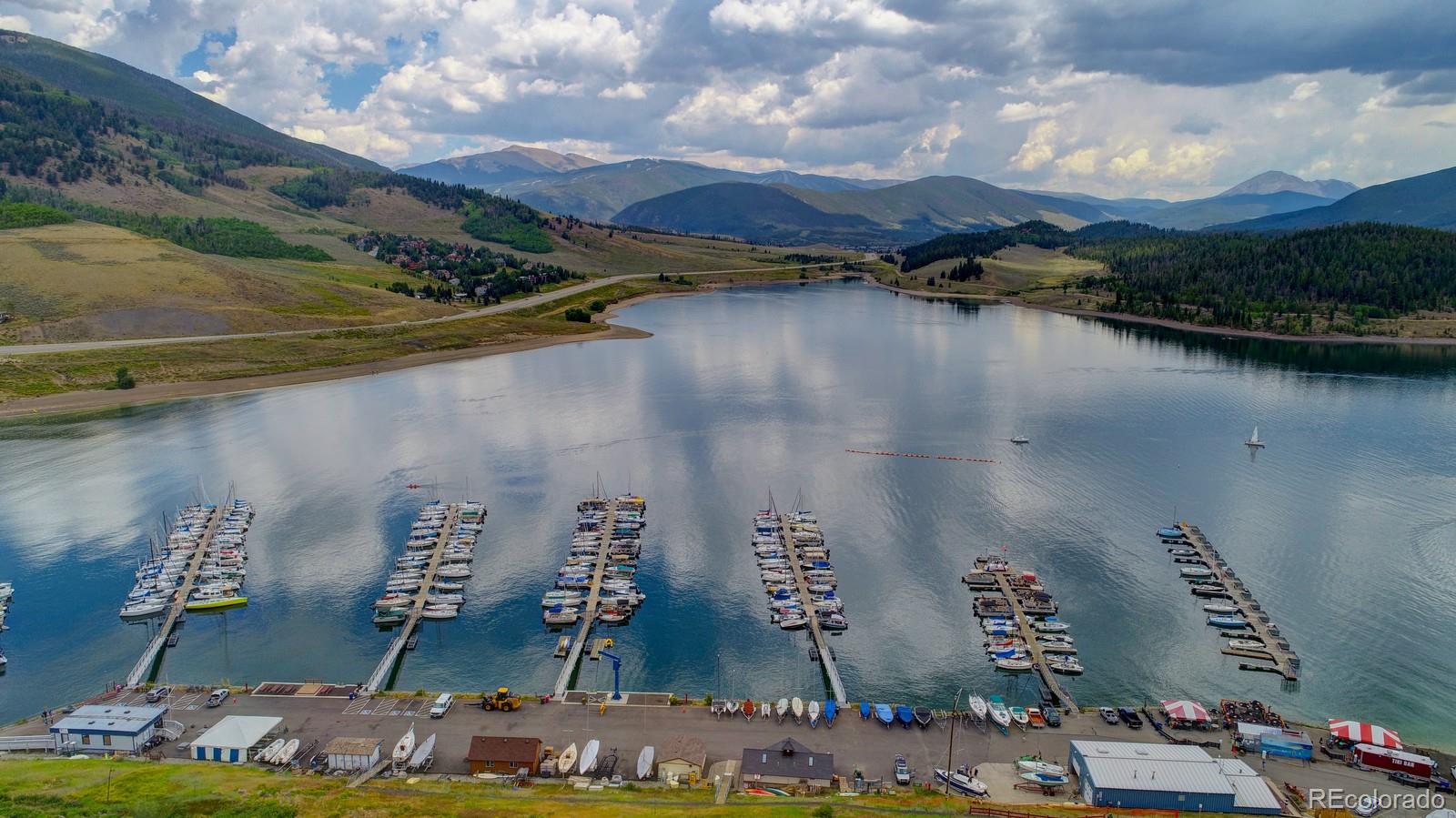 120 E Lane, Unit 109 Dillon, CO 80435 - Photo 38 of 39 an aerial view of a house with a lake view