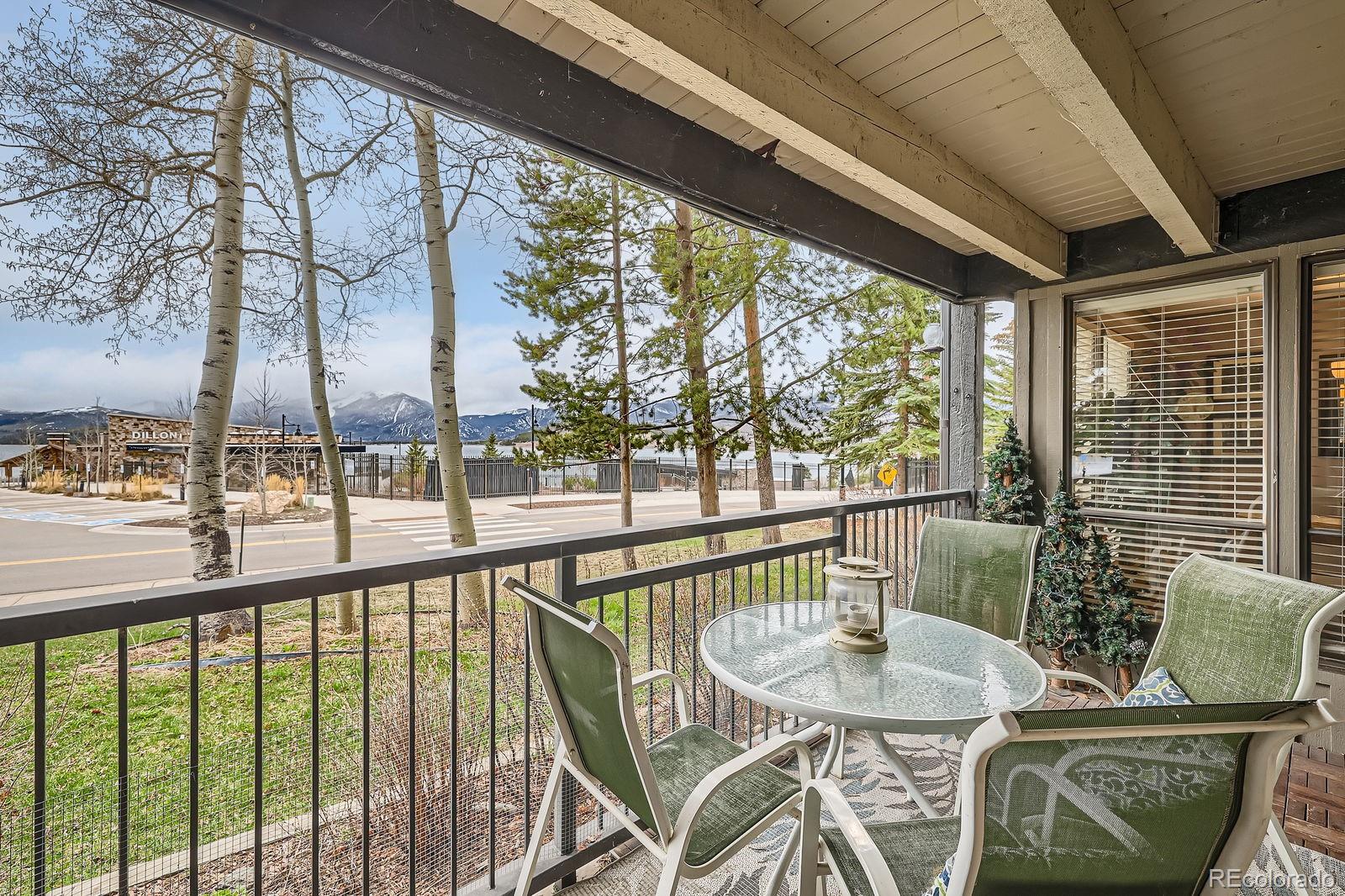 120 E Lane, Unit 109 Dillon, CO 80435 - Photo 5 of 39 a view of a city from a balcony